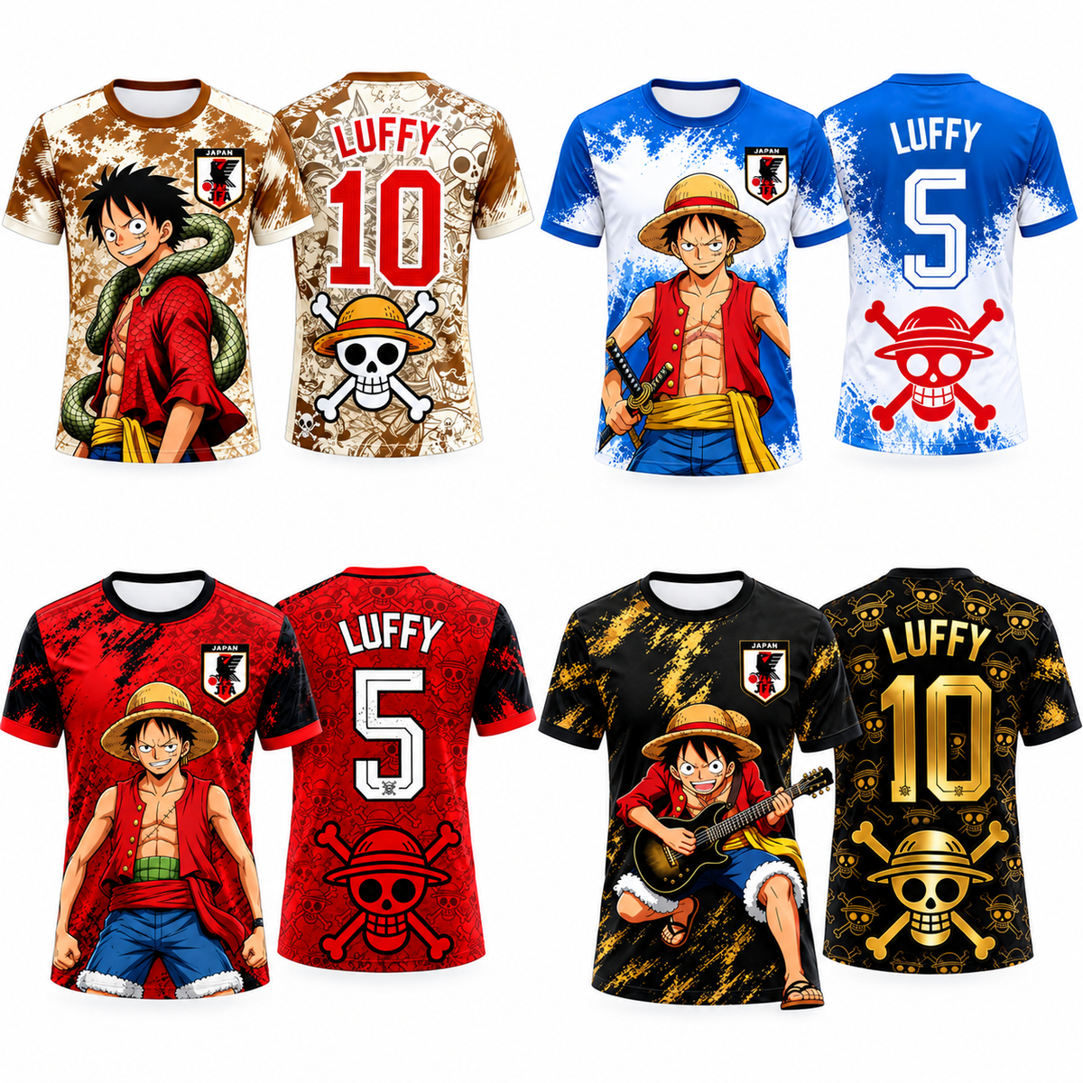 Camisetas de futbol luffy
